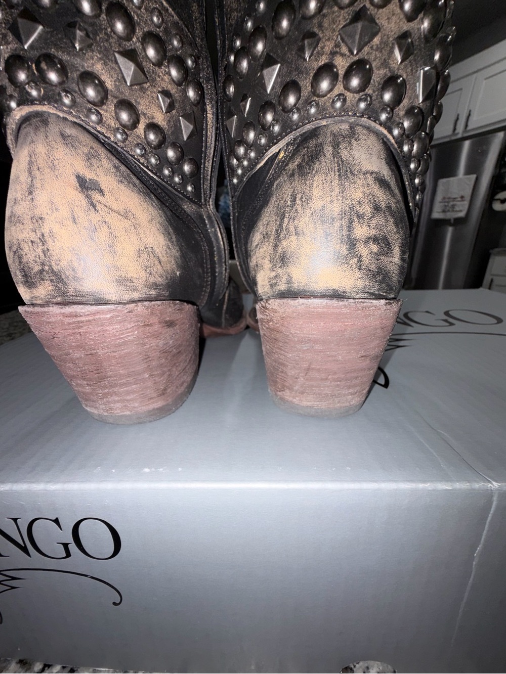 Old Gringo Beige and Black Silver Label Belinda boots relaxed fit size 9. - Picture 15 of 16